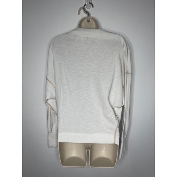 Free People We The Free Ivory Thermal Nikala Zip Shoulder Top Size Small - Picture 8 of 12
